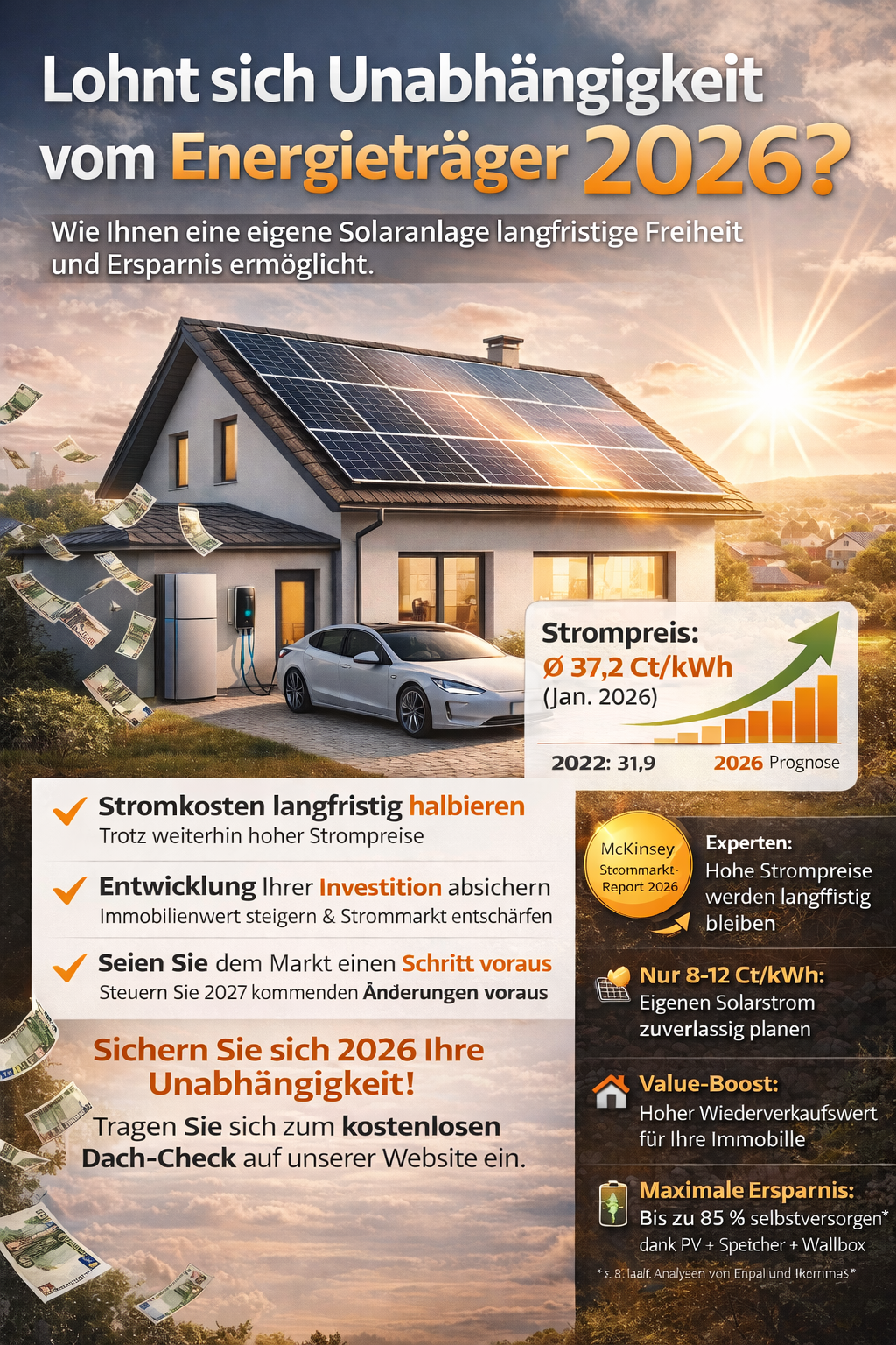 Unabhängigkeit vom Energieträger: Warum die eigene PV-Anlage 2026 die schlauste Entscheidung ist